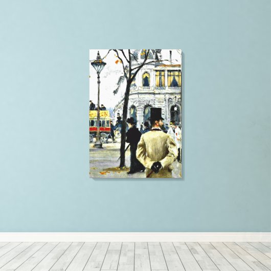 Scene uit Kopenhagen; Paul Gustave Fischer art Canvas Afdruk (Insitu (Houten vloer))