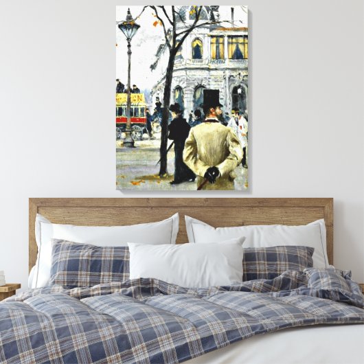 Scène uit Kopenhagen; Paul Gustave Fischer kunst Canvas Afdruk (Insitu (Slaapkamer))