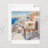 Scène uit Santorini Griekenland Briefkaart (Voorkant / Achterkant)