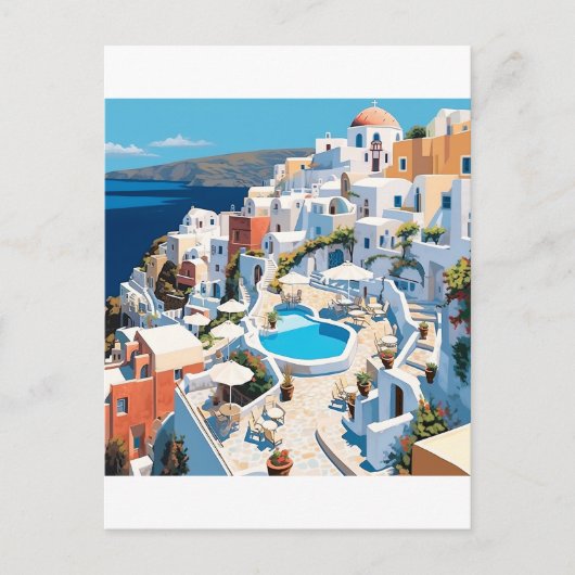 Scène uit Santorini Griekenland Briefkaart (Voorkant)