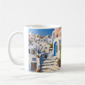 Scène uit Santorini Griekenland Koffiemok (Links)