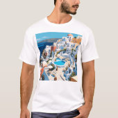 Scène uit Santorini Griekenland T-shirt (Voorkant)
