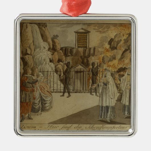 Scène uit 'The Magic Flute' van Mozart, 1795 Metalen Ornament (Voorkant)