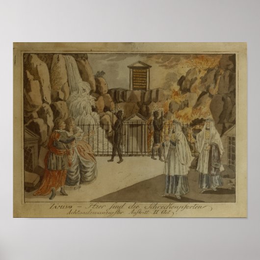 Scène uit 'The Magic Flute' van Mozart, 1795 Poster (Voorkant)
