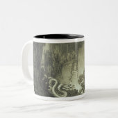 Scène uit 'The Magic Flute' van Mozart Tweekleurige Koffiemok (Voorkant links)