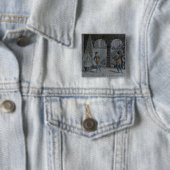Scène uit 'The Magic Flute' Vierkante Button 5,1 Cm (In situ)