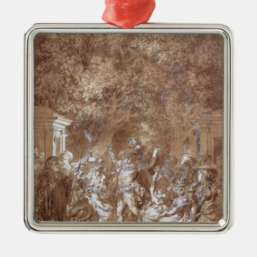 Scène uit 'The Marriage of Figaro' Metalen Ornament (Voorkant)