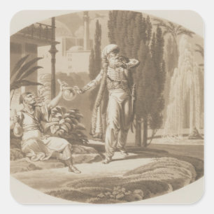 Scène uit 'The Marriage of Figaro' Vierkante Sticker
