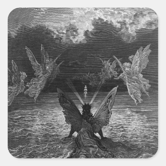 Scène uit 'The Rime of the Ancient Mariner' 2 Vierkante Sticker (Voorkant)
