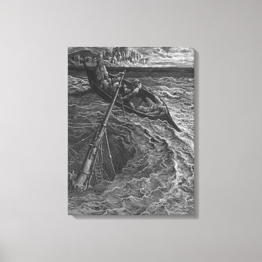 Scene uit 'The Rime of the Ancient Mariner' Canvas Afdruk (Voorkant)