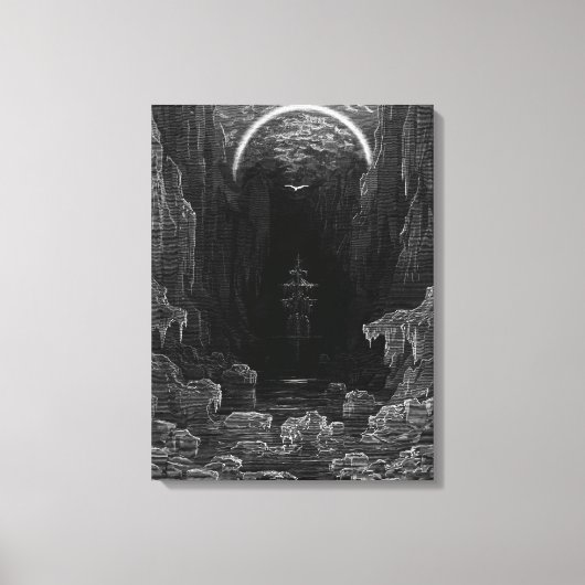 Scene uit 'The Rime of the Ancient Mariner' Canvas Afdruk (Voorkant)