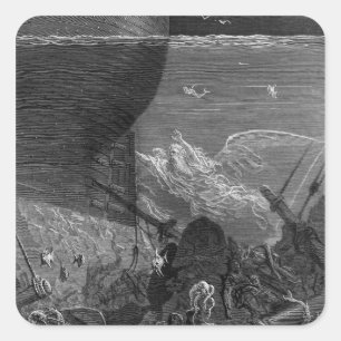 Scene uit 'The Rime of the Ancient Mariner' Vierkante Sticker