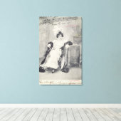 Scène uit wet II van de opera "La Boheme" Canvas Afdruk (Insitu (Houten vloer))