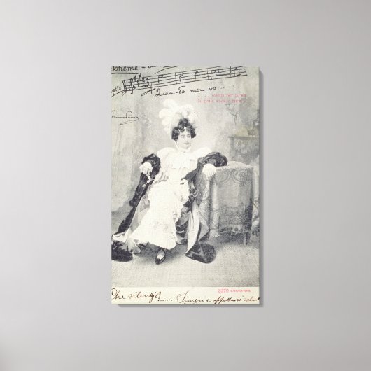 Scène uit wet II van de opera "La Boheme" Canvas Afdruk (Voorkant)