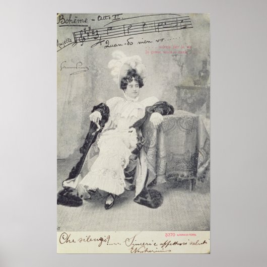 Scène uit wet II van de opera "La Boheme" Poster (Voorkant)