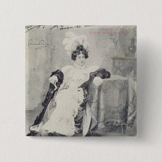 Scène uit wet II van de opera "La Boheme" Vierkante Button 5,1 Cm (Voorkant)