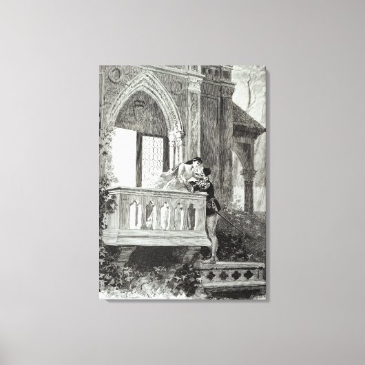 Scene uit Wet II van Romeo en Julia Canvas Afdruk (Voorkant)