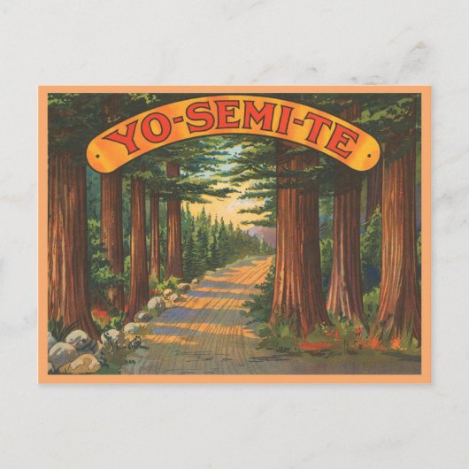  scène uit Yosemite Californië Briefkaart (Voorkant)