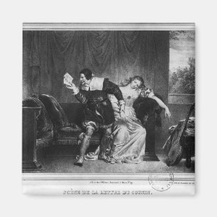 Scène van de brief van de neef magneet