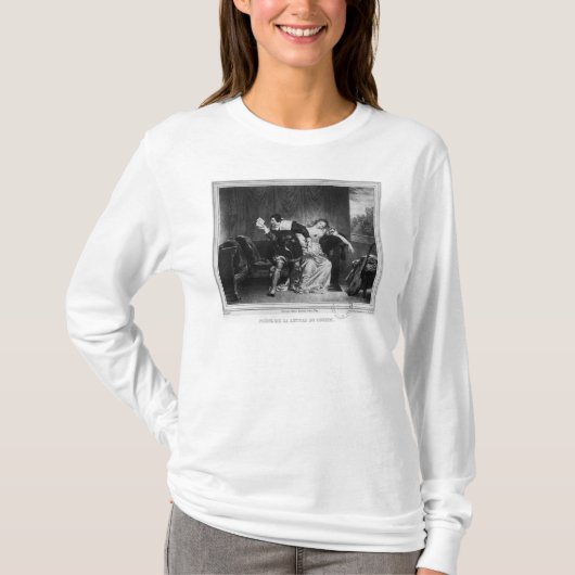 Scène van de brief van de neef t-shirt (Voorkant)