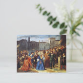 Scène van de frontatie briefkaart (Staand voorkant)