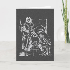 Scène van de Geboorte van Christus van de Feestdagen Kaart