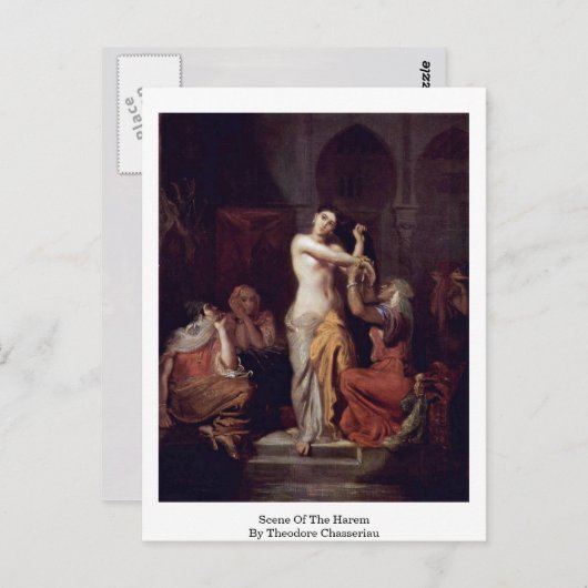 Scène van de Harem door Theodore Chasseriau Briefkaart (Voorkant / Achterkant)
