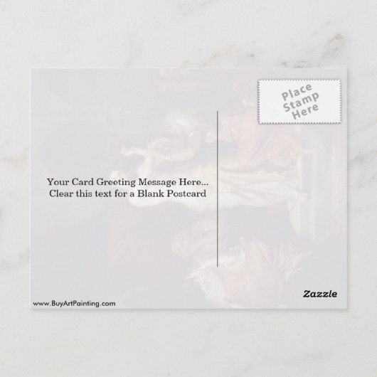 Scène van de Harem door Theodore Chasseriau Briefkaart (Achterkant)