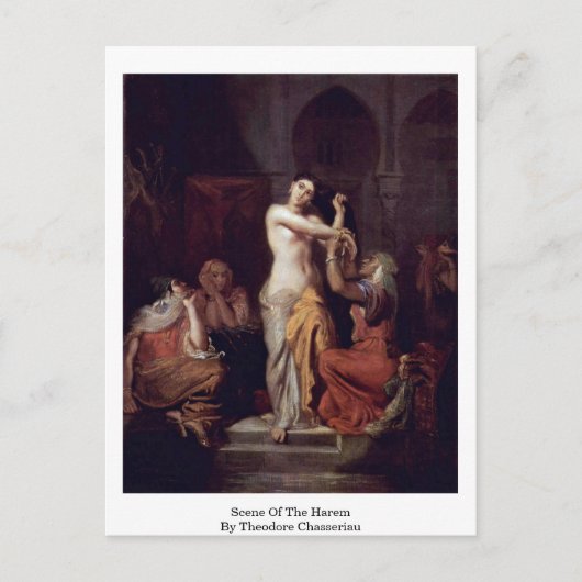 Scène van de Harem door Theodore Chasseriau Briefkaart (Voorkant)