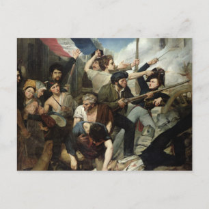 Scène van de Revolutie van 1830 Briefkaart