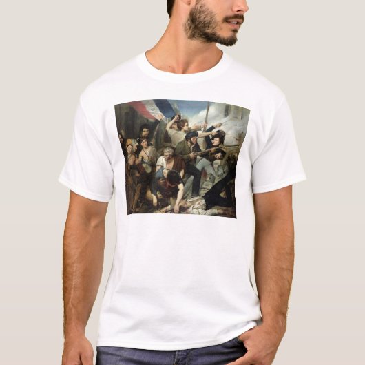 Scène van de Revolutie van 1830 T-shirt (Voorkant)