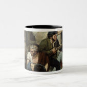 Scène van de Revolutie van 1830 Tweekleurige Koffiemok (Center)
