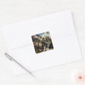Scène van de Revolutie van 1830 Vierkante Sticker (Envelop)