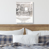 Scene van Durer's 'cursus in the Art of Drawing'; Canvas Afdruk (Insitu (Slaapkamer))