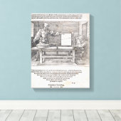 Scene van Durer's 'cursus in the Art of Drawing'; Canvas Afdruk (Insitu (Houten vloer))