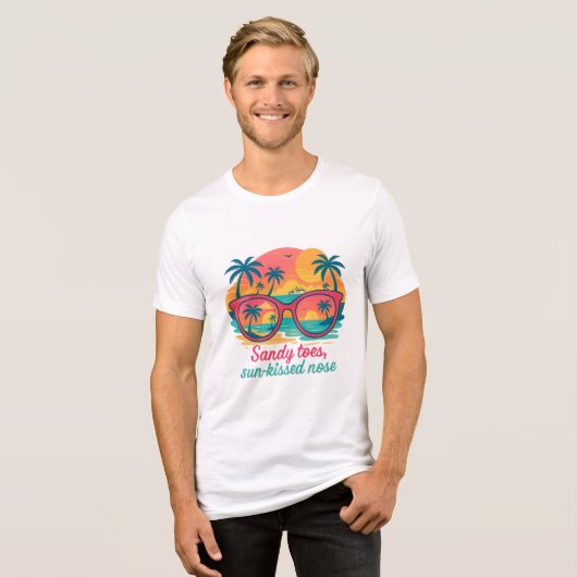 scène van een tropische cruise Tri-Blend shirt (Voorkant volledig)