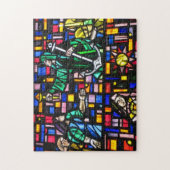 scène van gekleurd glas legpuzzel (Verticaal)