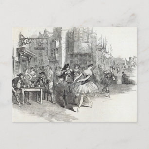 Scène van het nieuwe Ballet van de 'Kwispelingen Briefkaart
