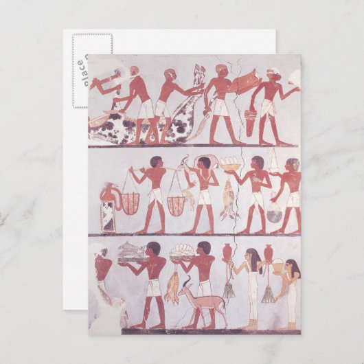 Scène van slagers en bedienden briefkaart (Voorkant / Achterkant)