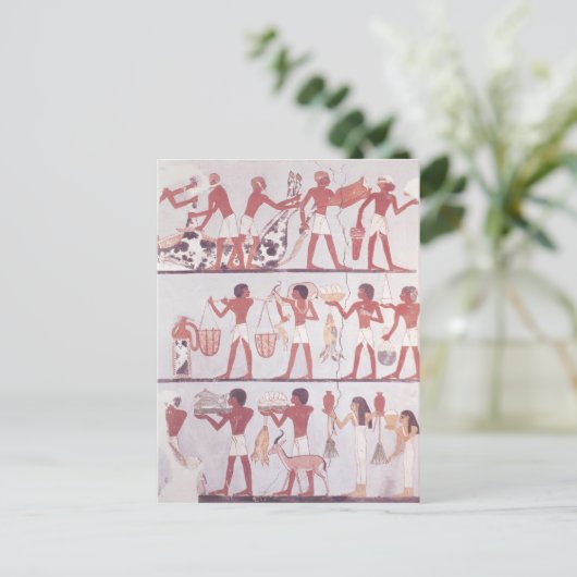 Scène van slagers en bedienden briefkaart (Staand voorkant)