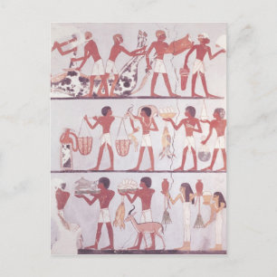 Scène van slagers en bedienden briefkaart