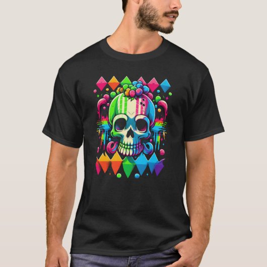 Scenecore Aesthetic Scene Kid Skull Goth Still Emo T-shirt (Voorkant)