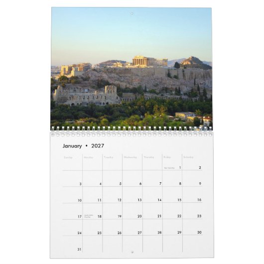 Sceneries van Griekenland Kalender (Jan 2027)