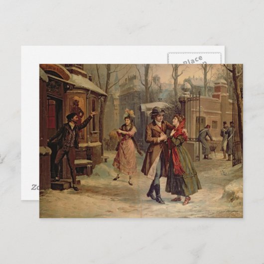 Scenery for the scene with Mimi and Rodolfo Briefkaart (Voorkant / Achterkant)