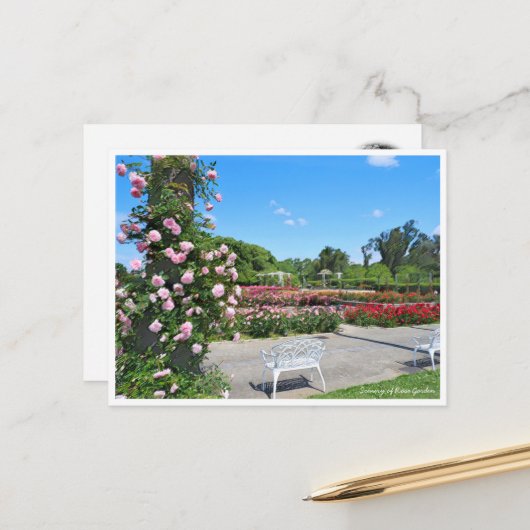 Scenery of Rose Garden ポストカード Briefkaart (Voorkant / Achterkant in situ)