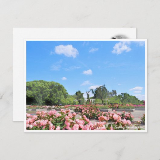 Scenery of Rose Garden Briefkaart (Voorkant / Achterkant)