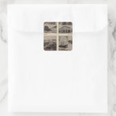 Scenes Aberdeen, was Vierkante Sticker (Tas)