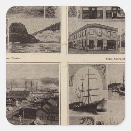 Scenes Aberdeen, was Vierkante Sticker (Voorkant)