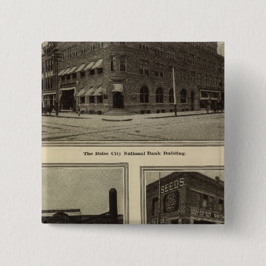 Scenes, Boise, Idaho Vierkante Button 5,1 Cm (Voorkant)