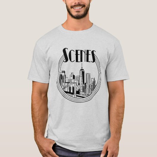 Scenes Circle Skyline T-shirt (Voorkant)